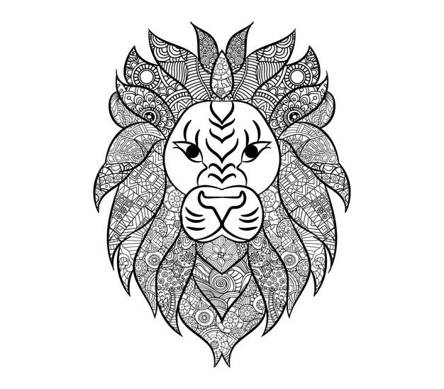 hand dier mandala tekenen kleurpagina voor volwassenen