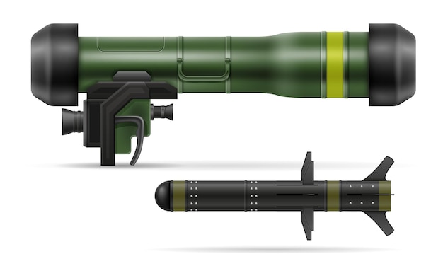 Hand draagbare raket systeem vectorillustratie