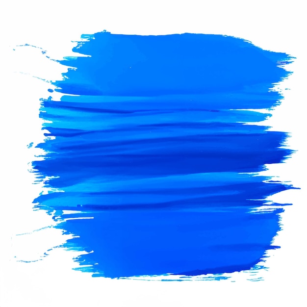 Hand draw blue brush stroke watercolor design