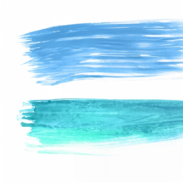 Hand draw blue brush stroke watercolor design