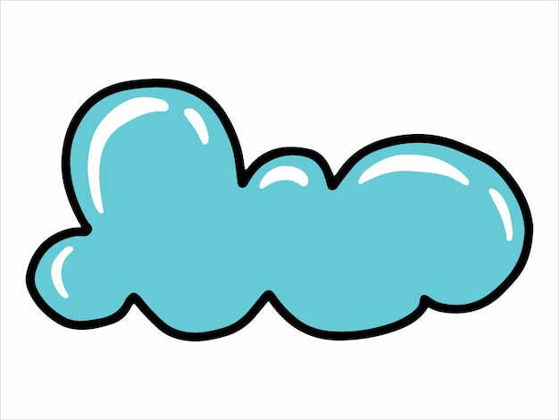 Hand draw cloud icon illustration