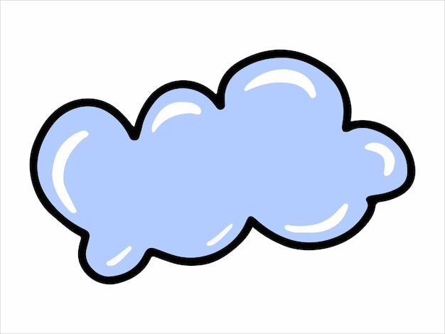 Hand draw cloud icon illustration