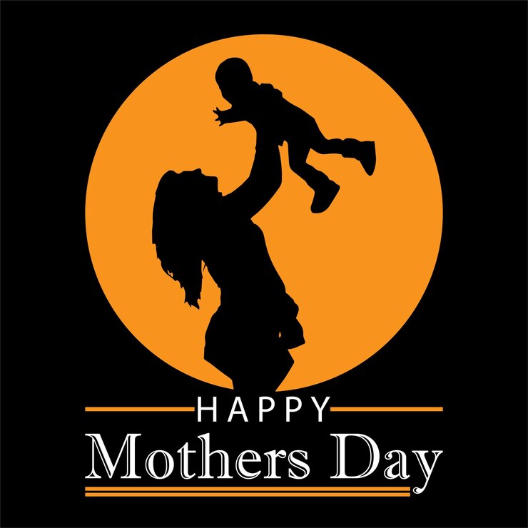 वेक्टर hand draw happy mothers day mom and child love card background