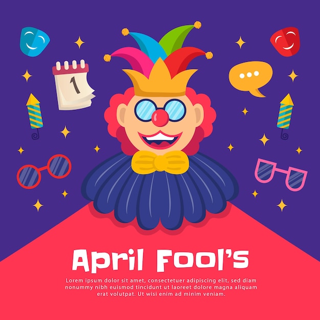 Hand draw illustration of april fools day.