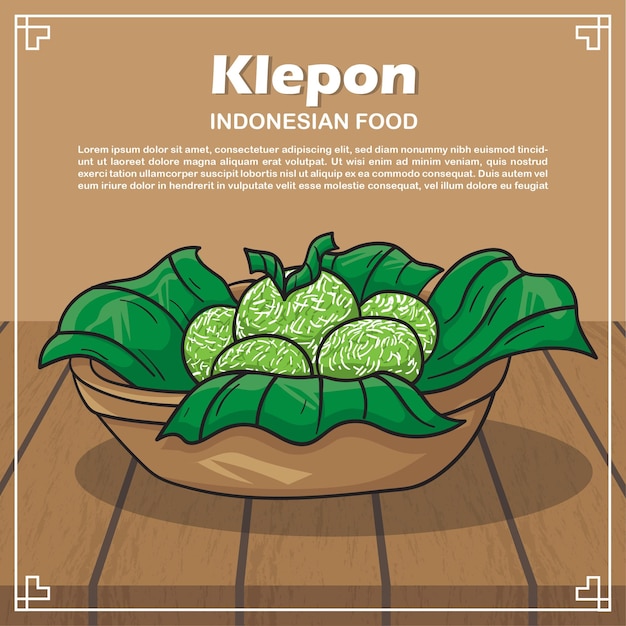 Vector hand draw indonesian food illustration