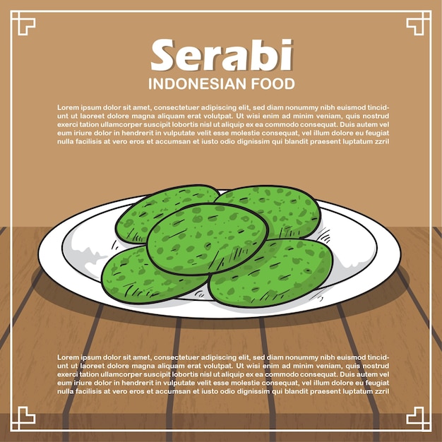 Vector hand draw indonesian food illustration