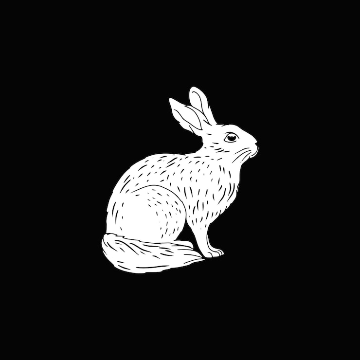 Vector hand draw sketch illustration rabbit vector design