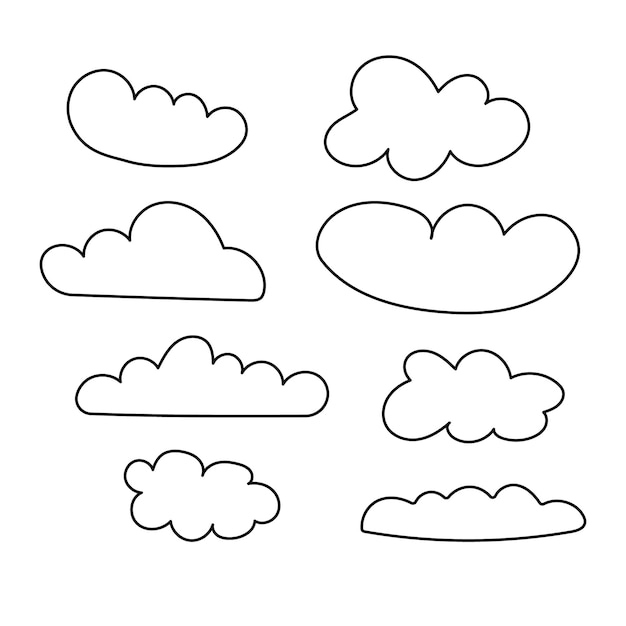 Vector hand draw the weather collection