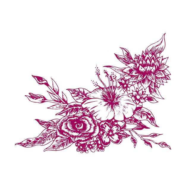 Hand Drawing Flower illustration