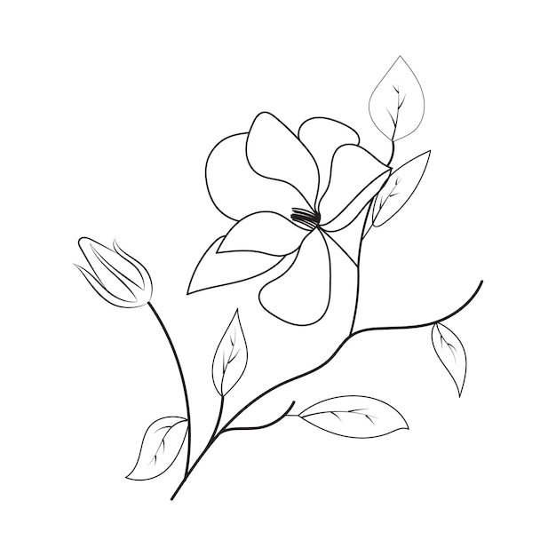 Hand drawing flowers for greeting cards, Coloring book, invitations, Henna drawing, and tattoo.