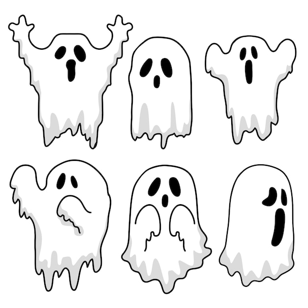 Vector hand drawing ghost