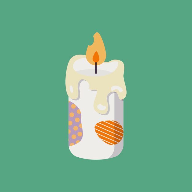 Vector hand drawing halloween candle