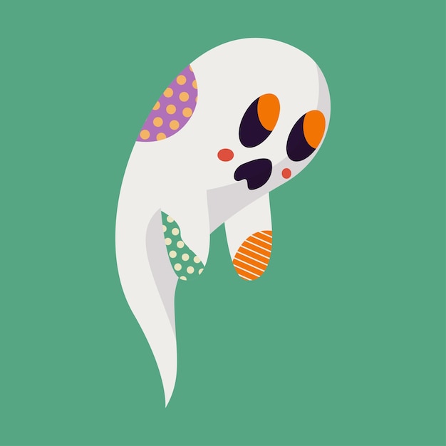 Vector hand drawing halloween ghost