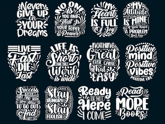 Vector hand drawing motivational quotes t-shirt design