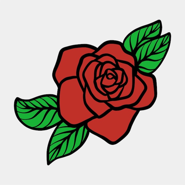 Hand Drawing Roses Flower Illustration