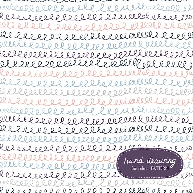 Vector hand drawing seamless pattern