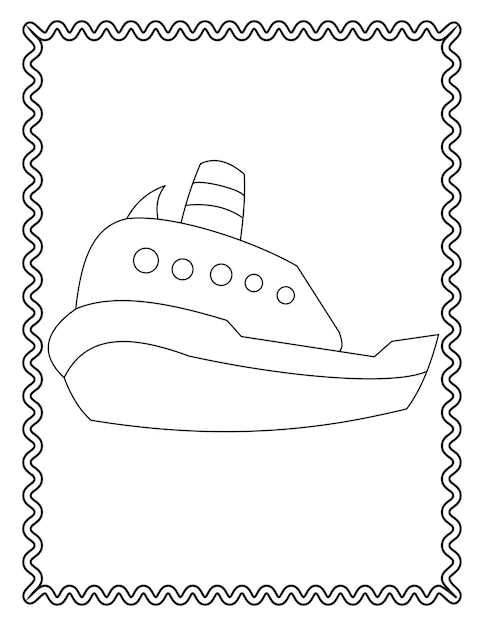 Hand drawing ship vector