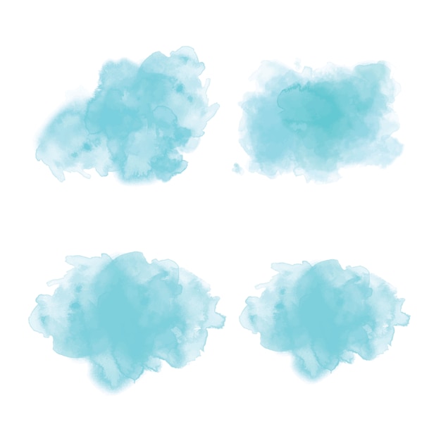 Hand drawing watercolor background vector set