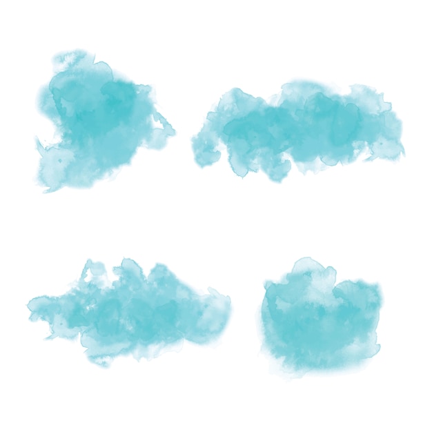 Hand drawing watercolor background vector set