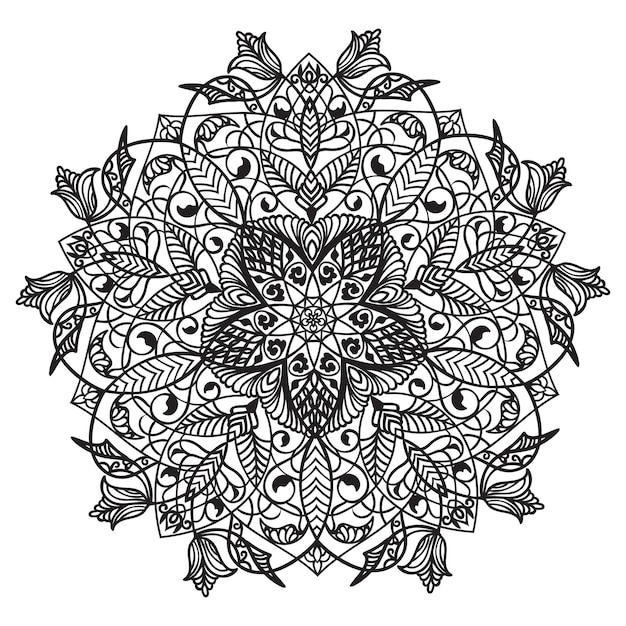 Vector hand drawing zentangle element