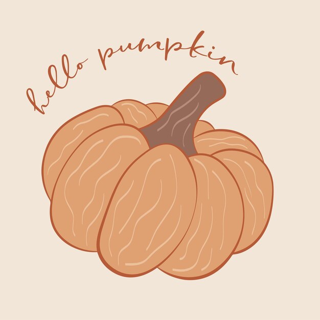 Hand drawm pumpkin vector