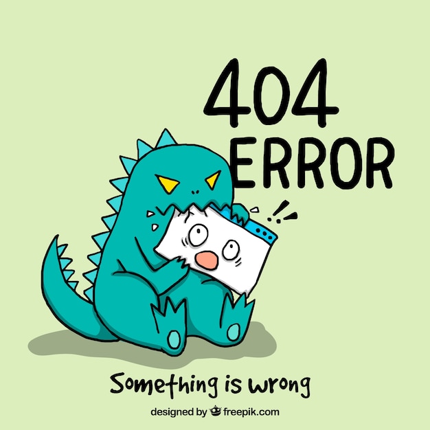 Vector hand drawn 404 error