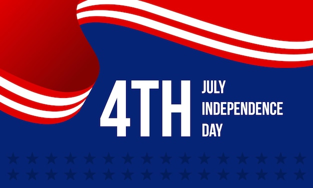 Hand drawn 4th of july independence day background