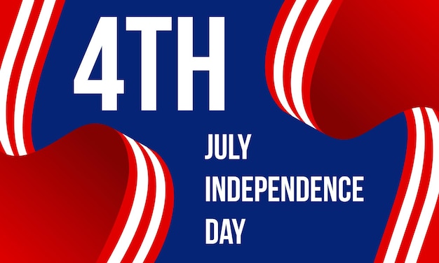 Hand drawn 4th of july independence day background