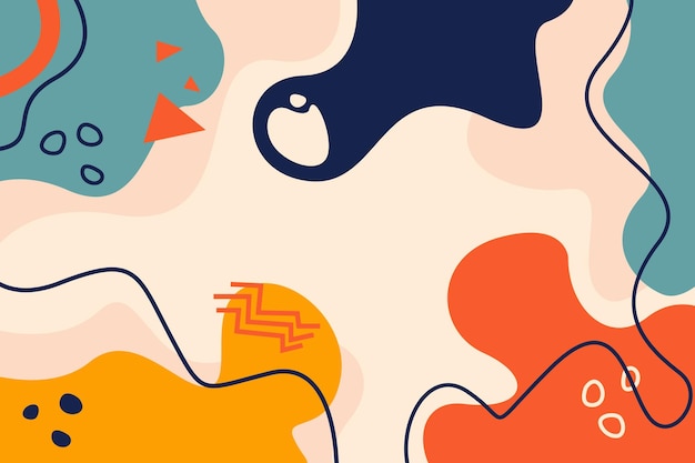 hand drawn abstract doodle background illustration