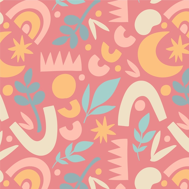 Vector hand drawn abstract doodle pattern design