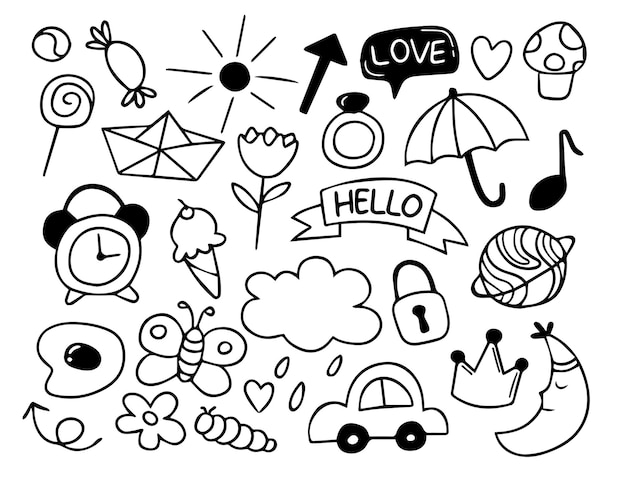 Doodle astratto disegnato a mano