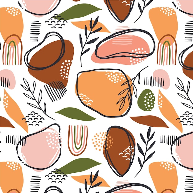 Vector hand drawn abstract element pattern