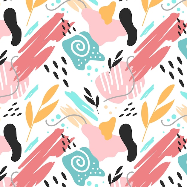 Hand drawn abstract element pattern