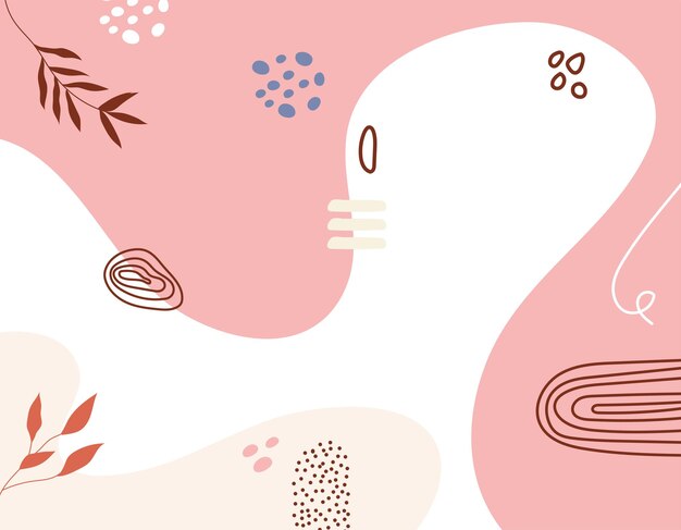hand drawn abstract flower doodle background