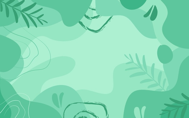 Vector hand drawn abstract mint green background