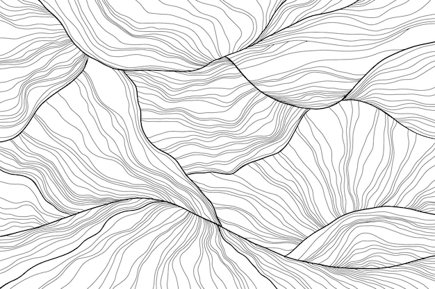 Hand drawn abstract outline background