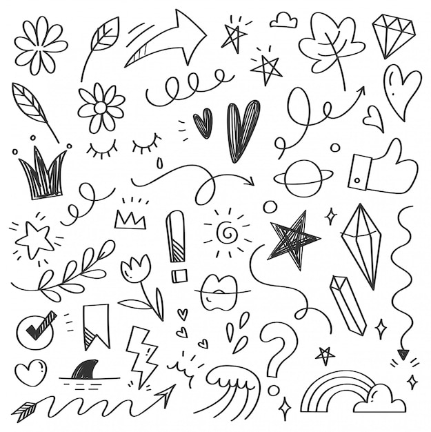 Vector hand drawn abstract scribble doodle