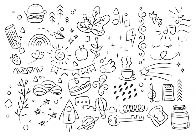 Doodle disegnato a mano astratto scarabocchio