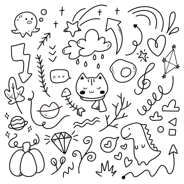 Vector hand drawn abstract scribble doodle