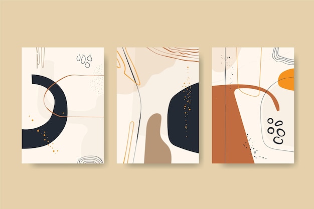 Hand drawn abstract shapes cover collection