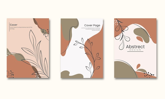 Vector hand drawn abstract shapes cover collection