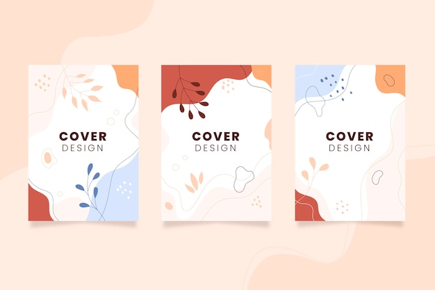 Hand drawn abstract shapes cover pack