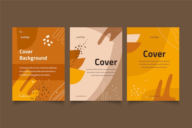 Vector hand drawn abstract shapes covers design