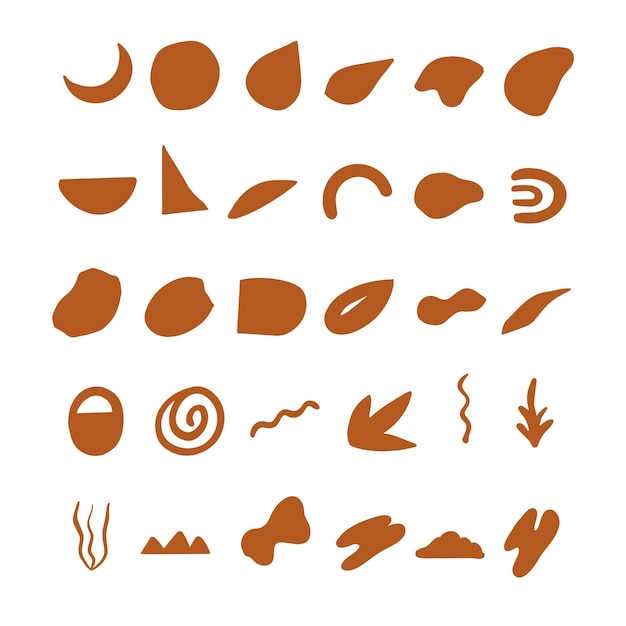 Hand drawn abstract vector shapes