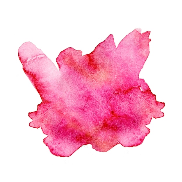 Vector hand drawn abstract watercolor pink splash or stain decorative design background