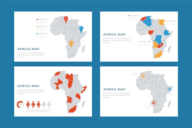 Vector hand-drawn africa map infographic