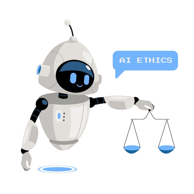 Hand drawn ai ethics illustration