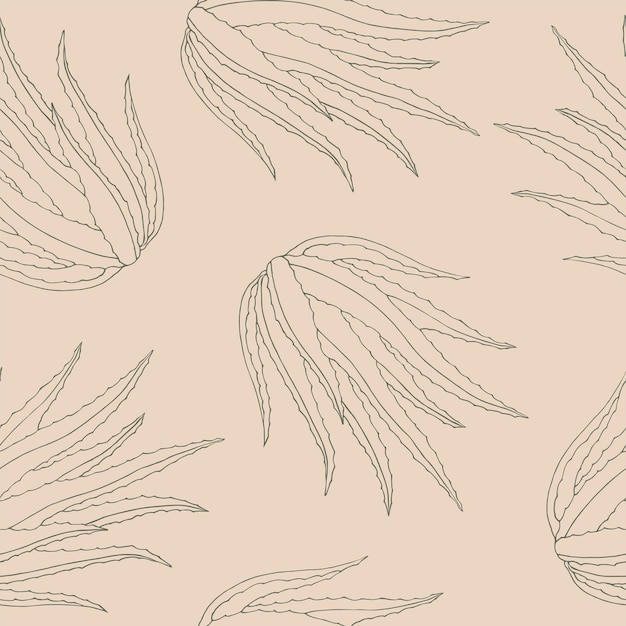 Hand drawn aloe vera background