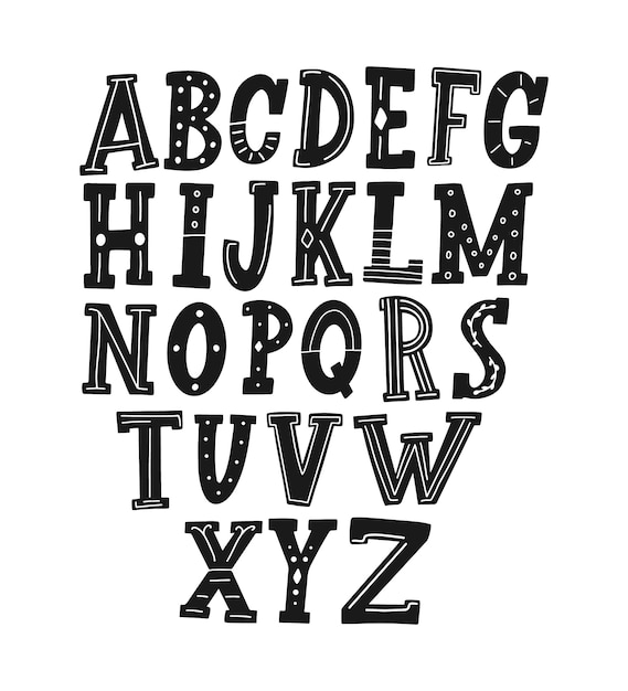 Hand Drawn Alphabet.