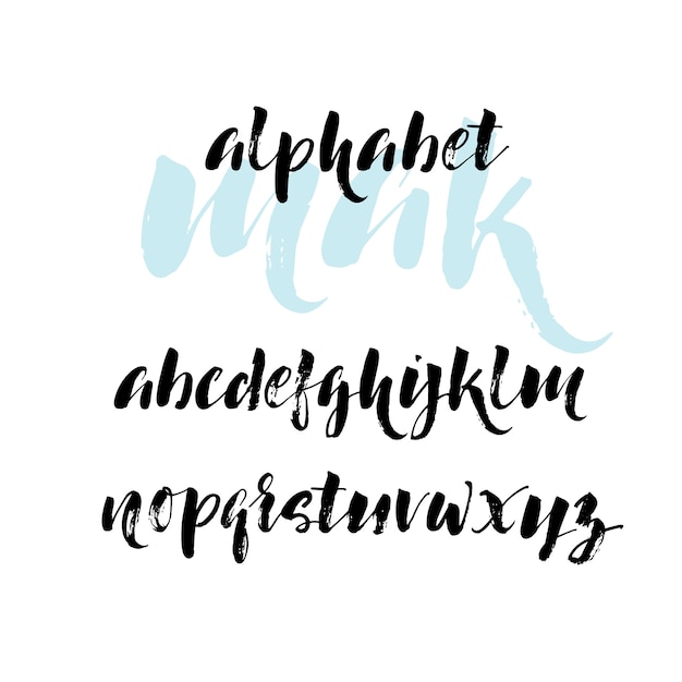 Vector hand drawn  alphabet.